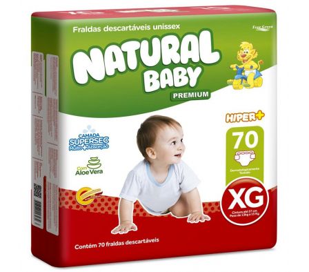 PAÑAL NAT BABY HIPER XG 3 X 70 UNIDADES