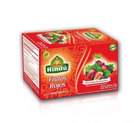 TE HINDU FRUTOS ROJOS 20 SAQUITOS 