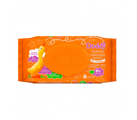 TOALLITAS HUMEDAS DODDY VITAMINA E X 50 UNIDADES