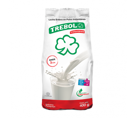 LECHE POLVO INSTANTANEO TREBOL 400  GR ENTERA