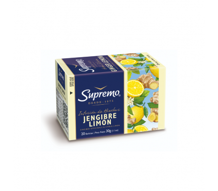 TE SUPREMO JENGIBRE LIMON X20 UNIDADES