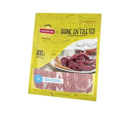 CARNES EN FILETES IQF CONGELADO 800  GR 
