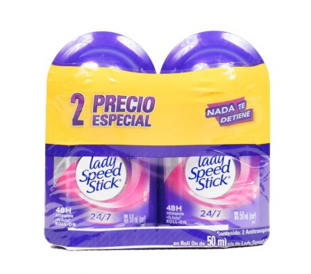 DESODORANTE LADY SPEED STICK ROLLON PACK 2X50 ML