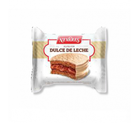 ALFAJOR NEVARES DULCE DE LECHE BCO 45 GR